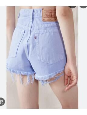 Levis 501 Lavender cut off denim shorts